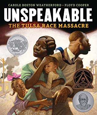 In 1921, hate-filled people, who could not accept Black success, led an attack on Greenwood and its people. The resulting massacre was a story kept silent too long. Now, through moving text and beautiful illustrations, readers learn of the former magnificence of Greenwood, a thriving community of Tulsa, Oklahoma, as well as the terrible events surrounding its destruction.